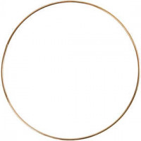 Metal Wire Ring, D: 20 cm, thickness 3 mm, 1 pc, gold [HOB-52428]