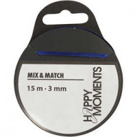 Satin Ribbon, W: 3 mm, 15 m, dark blue [HOB-524504]