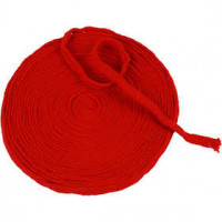 Knitted Tube, W: 10 mm, 10 m, christmas red [HOB-53001]