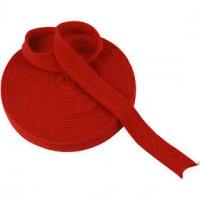 Knitted Tube, W: 30 mm, 10 m, christmas red [HOB-53031]