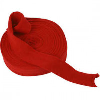 Knitted Tube, W: 40 mm, 10 m, christmas red [HOB-53041]