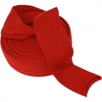 Knitted Tube, W: 80 mm, 10 m, christmas red [HOB-53081]