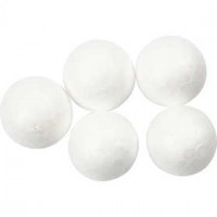Polystyrene Balls, D: 2 cm, 200 pcs, white [HOB-543000]