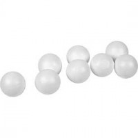 Polystyrene Balls, D: 4 cm, 100 pcs, white [HOB-543022]