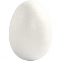 Polystyrene Eggss, H: 4.8 cm, 100 pcs, white [HOB-54319]