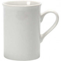 Porcelain Mug, H: 10 cm, D: 6.9-7.4 cm, 1 pc, white [HOB-555970]