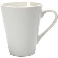 Porcelain Mug, H: 10 cm, D: 5-8 cm, 1 pc, white [HOB-555980]