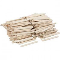 Ice Lolly Sticks, L: 5.5 cm, W: 6 mm, 400 pcs, birch [HOB-563021]