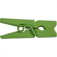Mini Clothes Peg, L: 25 mm, W: 3 mm, 36 pcs, green [HOB-56443]