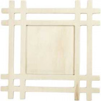 Frame, size 17x17 cm, carving: 8.7x8.7 cm, 20 pcs, plywood [HOB-56829]