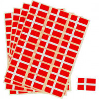 Flag Stickers, size 15x22 mm, 72 pcs [HOB-59124]