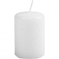 Candles, D: 40 mm, H: 60 mm, 12 pcs, white [HOB-596001]