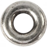 Spacer Bead, D: 9 mm, hole size 4 mm, 15 pcs, antique silver [HOB-60029]