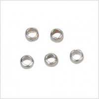 Crimp Beads, D: 2.5 mm, 1000 pcs, silver-plated [HOB-60116]