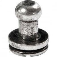 Metal Studs, H: 8 mm, D: 7 mm, 6 pcs, antique silver [HOB-601191]