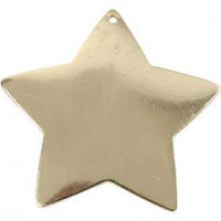 Star, D: 37 mm, hole size 1 mm, 1 pc, gold-plated [HOB-60568]