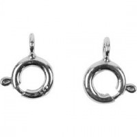 Spring Ring Clasps, 6 mm, 10 pcs, sterling silver [HOB-60820]