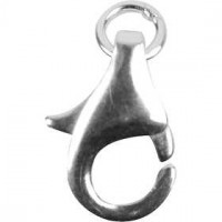 Lobster Claw Clasps, L: 11 mm, 5 pcs, sterling silver [HOB-60830]