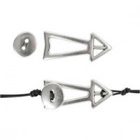Jewelery Clasp, L: 35 mm, W: 15 mm, 1 pc, silver-plated [HOB-61156]