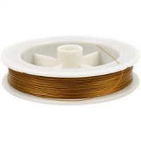 Beading Wire, thickness 0.38 mm, 100 m, gold [HOB-61584]