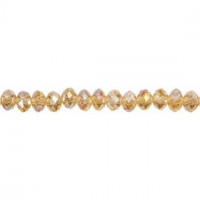 Faceted Beads, size 5x6 mm, hole size 1 mm, 100 pcs, topaz [HOB-61668]