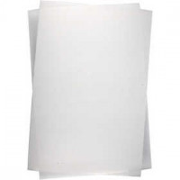 Shrink Plastic Sheets, sheet 20x30 cm, 10 sheets, Matt white [HOB-79090]