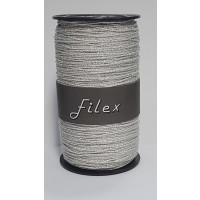 Curling Ribbon Filex Silver Glitter 1mm x 100 meter (1 roll) [HV-FLX1SI]