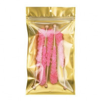 Grip Seal Bags Transparent/Gold 12.7x20.8cm (100 pieces) [HZB6CG]
