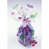 Printed Bags Flowers 12.7x7.6x29.2cm with side gusset (100 pieces) [G5FG]