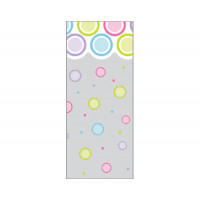 Printed Bags Dots Artistic 12.7x7.6x29.2cm with side gusset (100 pieces) [G5MDE]
