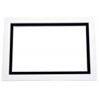 Mount Board Double thick bright White/Black 27.9x35.6cm with 19.25x23.27cm Window (25 pieces) [MD30009]