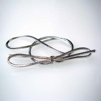 Decorative Loops Metallic Silver 25.5cm (50 pieces) [10MS]