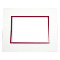 Mount Board Double thick Ivory/Terracotta 30.5x40.6cm with 19.4x29.5cm Window (10 pieces) [MD20103]