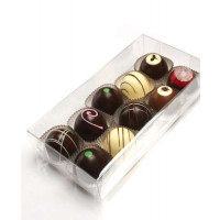 Plastic Gift Boxes for "chocolate" Truffels 10.8x4.1x21.6cm with Insert (100 pieces) [CNDY193]
