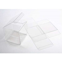Plastic Gift Boxes 10.2x10.2x10.2cm Crystal Clear (25 pieces) [FB 56]