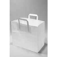 Shopping Bag Bleached Kraft 70 g/qm 32x22x25 cm (50 pcs) [PADW8025]