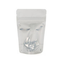 Stand Up Pouches Transparent/White 8x5x13cm | grams (100 pieces) [ZBGW1]