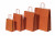 Paper Carrier Bags Orange 18+8x22cm Kraft 90 grams (50 pieces) [PAM1822OR]