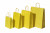 Paper Carrier Bags Yellow 18+8x22cm Kraft 90 grams (50 pieces) [PAM1822Y]