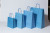 Paper Carrier Bags Blue 18+8x22cm Kraft 90 grams (50 pieces) [PAM1822BL]