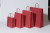Paper Carrier Bags Red 18+8x22cm Kraft 90 grams (50 pieces) [PAM1822R]