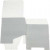Cardboard Box, size 22x25 cm, H: 10 cm, 1 pc, light grey [HOB-100576]