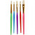 Kids Paint Brushes, size 8+12+18, 5 pcs, asstd colours [HOB-10344]