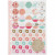Sticker book, A5 150x210 mm, 1 pc, gold, coral, red [HOB-192657]