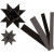 Paper Star Strips, W: 15+25 mm, D: 6.5+11.5 cm, 40 strips, black [HOB-20773]