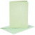 Cards and Envelopes, card size 10.5x15 cm, envelope size 11.5x16.5 cm, 4 sets, light green [HOB-23033]