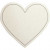 Heart, size 75x69 mm, 120 g, 10 pcs, off-white [HOB-23053]