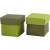 Folding box, size 5.5x5.5 cm, 250 g, 10 pcs, dark green/lime green [HOB-233007]