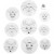 Mobile Ornaments with Motifs, D: 12+15+18 cm, 300 g, 3 sets, white [HOB-236270]