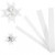 Paper Star Strips, W: 15+25 mm, D: 6.5+11.5 cm, 40 strips, white [HOB-24371]
